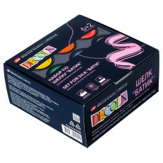 Набор по шелку Decola, краски акриловые 6*50мл, 2 резерва