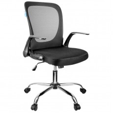 Кресло оператора Helmi HL-M04 Active, ткань, спинка сетка черн/сиденье TW черн, рег. подлокот, хром