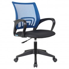 Кресло оператора Helmi HL-M95 R (695) Airy, спинка сетка синяя/сиденье ткань TW черная, пиастра