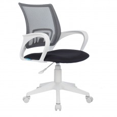Кресло оператора Helmi HL-M95 R (W695) Airy, спинка сетка серая/сиденье ткань TW серая, пиастра, пластик белый