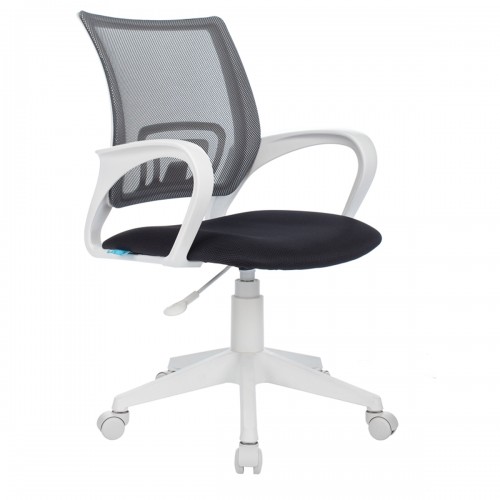 Кресло оператора Helmi HL-M95 R (W695) Airy, спинка сетка серая/сиденье ткань TW серая, пиастра, пластик белый