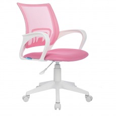 Кресло оператора Helmi HL-M95 R (W695) Airy, спинка сетка розовая/сиденье ткань TW розовая, пиастра, пластик белый