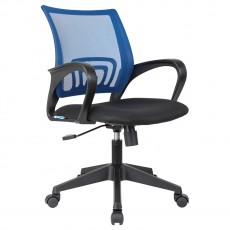Кресло оператора Helmi HL-M95 (695) Airy, спинка сетка синяя/сиденье ткань TW черная, механизм качания