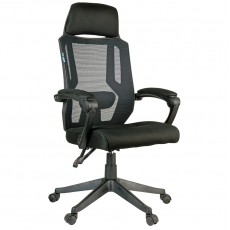 Кресло руководителя Helmi HL-E32 Ergo LUX, рег. подлок., подголов. и пояс. упор, ткань черная