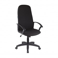 Кресло руководителя Helmi HL-E79 Elegant LT, ткань, черная, механизм качания