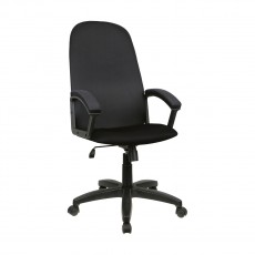 Кресло руководителя Helmi HL-E79 Elegant, PL, ткань TW черная/серая, механизм качания