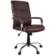 Кресло руководителя Helmi HL-E03 Accept, экокожа коричневая