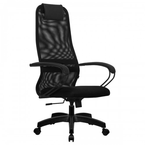 Кресло руководителя Helmi HL-E46 Suasive, ткань-сетка/cетка, черный, механизм качания, пластик (SU-8 130/001)