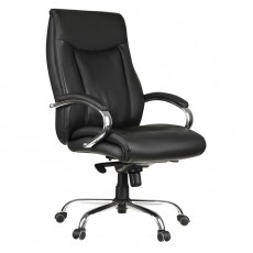 Кресло руководителя Helmi HL-ES13 Convention, повышенной прочности, кожа черная, мультиблок, до 150кг