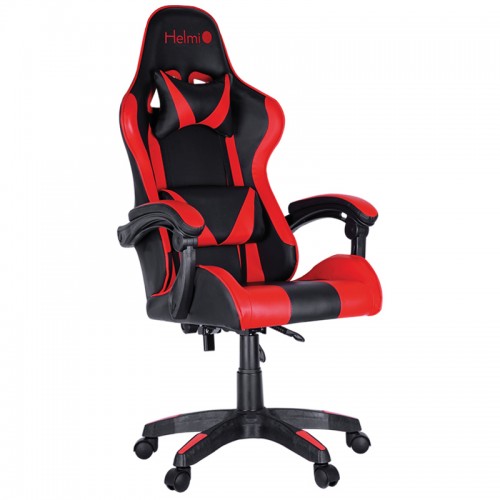 Кресло игровое Helmi HL-G05 Effect, экокожа черная/красная, 2 подушки