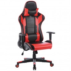 Кресло игровое Helmi HL-G01 Victory, искусственная кожа, черная/красная, 2 подушки