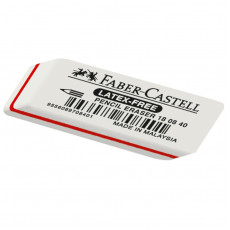 Ластик Faber-Castell Latex-Free, скошенный, синтетический каучук, 50*19*8мм Ластик Faber-Castell Latex-Free, скошенный, синтетический каучук, 50*19*8мм