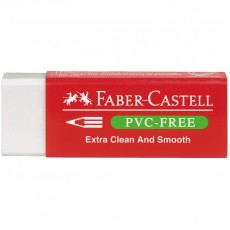 Ластик Faber-Castell PVC-free, прямоугольный, картонный футляр, в пленке, 63*22*11мм