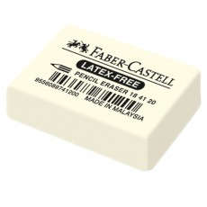 Ластик Faber-Castell Latex-Free, прямоугольный, синтетический каучук, 40*27*10мм