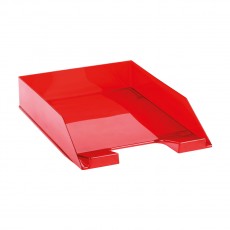 Лоток для бумаг горизонтальный СТАММ Фаворит, тонированный красный