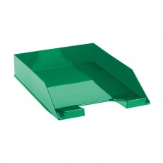 Лоток для бумаг горизонтальный СТАММ Фаворит, тонированный зеленый
