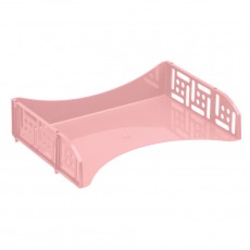 Лоток для бумаг горизонтальный СТАММ Field, широкая загрузка, розовый