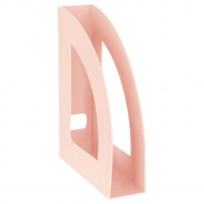 Лоток для бумаг вертикальный СТАММ Респект, розовый, ширина 70мм