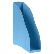 Лоток для бумаг вертикальный СТАММ Дельта, сине-голубой, ширина 85мм