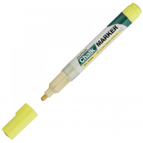 Маркер меловой MunHwa Chalk Marker желтый, 3мм, спиртовая основа, пакет