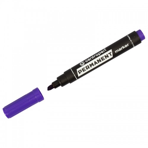 Маркер перманентный Centropen 8566 фиолетовый, пулевидный, 2,5мм
