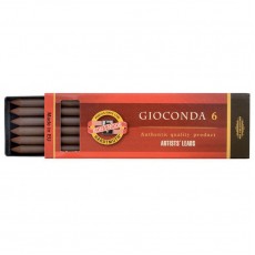 Сепия Koh-I-Noor Gioconda, коричневая светлая, стержень, 5,6мм, 6шт., пластик короб