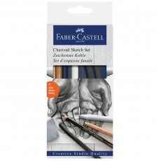 Набор угля и угольных карандашей Faber-Castell Charcoal Sketch 7 предметов, картон. упаковка
