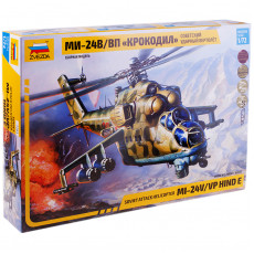 Модель для сборки ZVEZDA Советский ударный вертолет МИ-24 Крокодил, масштаб 1:72 Модель для сборки ZVEZDA Советский ударный вертолет МИ-24 Крокодил, масштаб 1:72