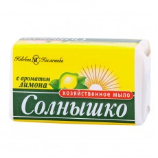 Мыло хозяйственное Солнышко, с ароматом лимона, 72%, 140г