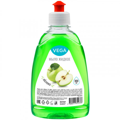 Мыло жидкое Vega Яблоко, пуш-пул, 300мл