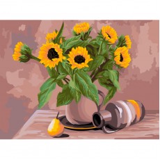 Картина по номерам на холсте ТРИ СОВЫ Солнечный натюрморт, 30*40, с акриловыми красками и кистями