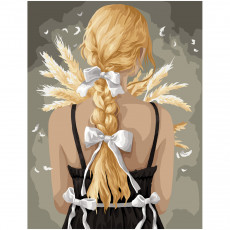 Картина по номерам на холсте ТРИ СОВЫ Девушка с букетом колосьев, 30*40, с акриловыми красками и кистями Картина по номерам на холсте ТРИ СОВЫ Девушка с букетом колосьев, 30*40, с акриловыми красками и кистями