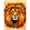 Картина по номерам на холсте ТРИ СОВЫ Царь зверей, 30*40, с акриловыми красками и кистями