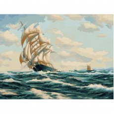 Картина по номерам на холсте ТРИ СОВЫ Море, 30*40см, с акриловыми красками и кистями Картина по номерам на холсте ТРИ СОВЫ Море, 30*40см, с акриловыми красками и кистями