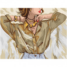 Картина по номерам на холсте ТРИ СОВЫ Аксессуары в женском образе, 30*40, с акриловыми красками и кистями