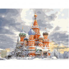 Картина по номерам на холсте ТРИ СОВЫ Москва, 30*40см, с акриловыми красками и кистями Картина по номерам на холсте ТРИ СОВЫ Москва, 30*40см, с акриловыми красками и кистями