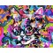 Картина по номерам на холсте ТРИ СОВЫ Абстрактный кот, 40*50, с акриловыми красками и кистями