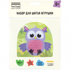 Набор для шитья игрушки ТРИ СОВЫ Совенок, пакет с европодвесом