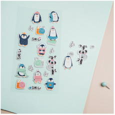 Наклейки объемные MESHU Cute friends, 10*24см, 23 наклейки, инд. уп., европодвес