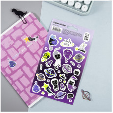 Наклейки бумажные MESHU Space cats, 12*21см, 31 наклейка, европодвес