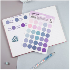 Наклейки бумажные MESHU Trecker dots blue, 12*18см, 30 наклеек, европодвес