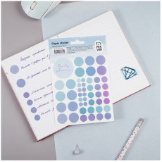 Наклейки бумажные MESHU Beauty planner blue, 12*18см, 47 наклеек, европодвес