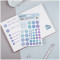 Наклейки бумажные MESHU Beauty planner blue, 12*18см, 47 наклеек, европодвес