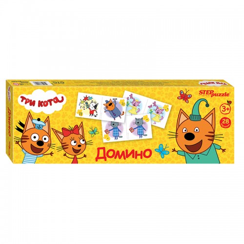 Игра настольная Домино, Step Puzzle Три Кота, картонная коробка