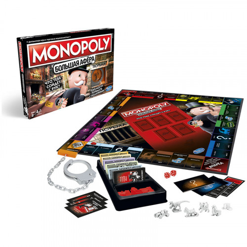 Игра настольная Hasbro Монополия Большая Афера, картонная коробка
