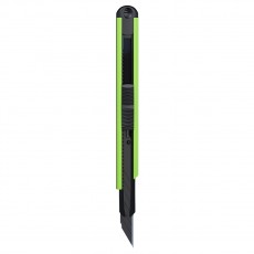 Нож канцелярский 9мм Berlingo Color Zone, черное лезвие, auto-lock, металл. направл., зеленый, европодвес