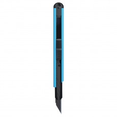 Нож канцелярский 9мм Berlingo Color Zone, черное лезвие, auto-lock, металл. направл., голубой, европодвес