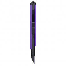 Нож канцелярский 9мм Berlingo Color Zone, черное лезвие, auto-lock, металл. направл., фиолетовый, европодвес