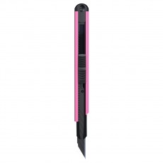 Нож канцелярский 9мм Berlingo Color Zone, черное лезвие, auto-lock, металл. направл., розовый, европодвес