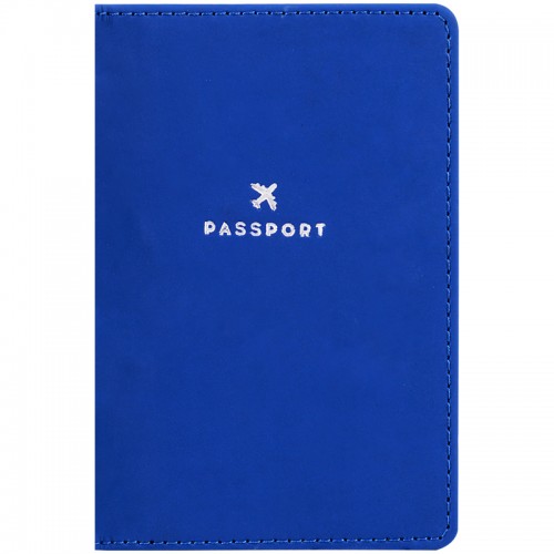 Обложка для паспорта OfficeSpace Journey, иск. кожа софт-тач, синий, тиснение фольгой
